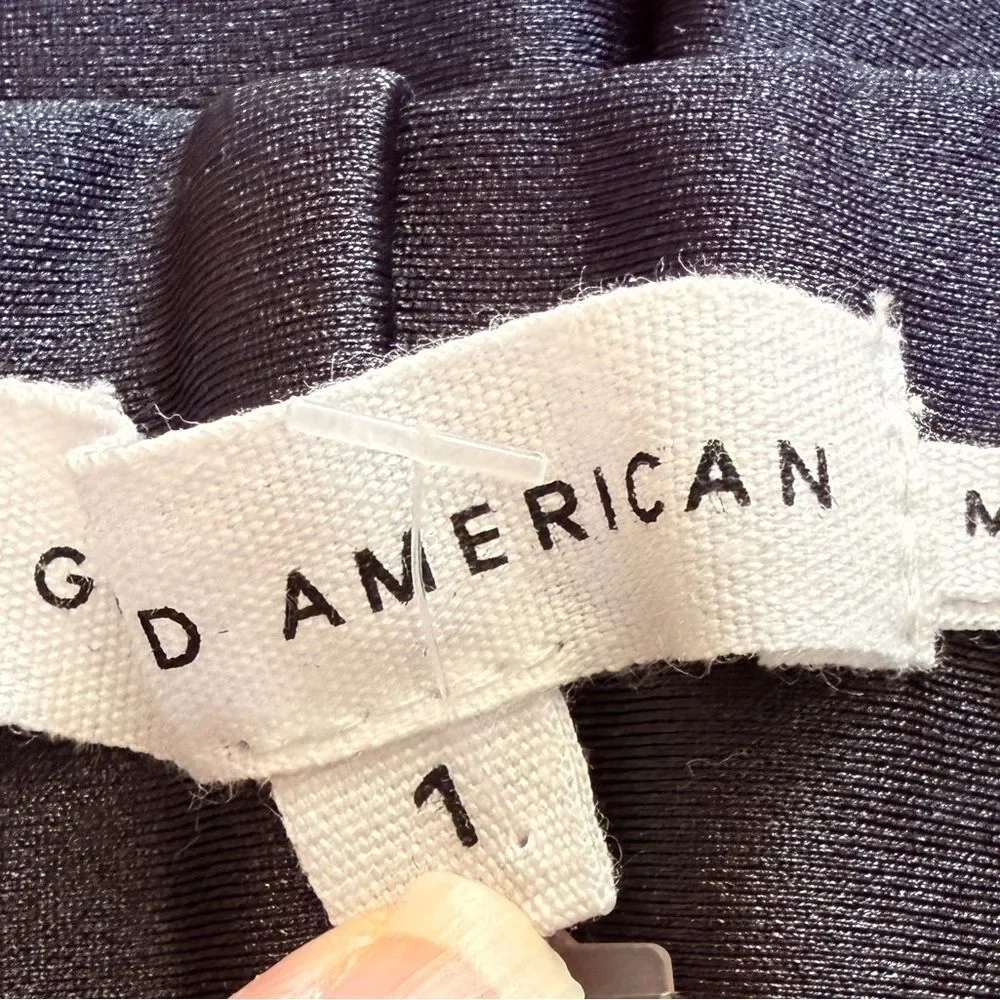 Good American Black Silky Dress Pants